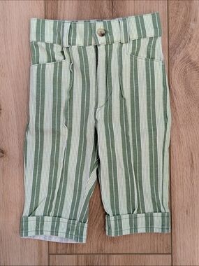 kate quinn Green and White Striped Baby Pants